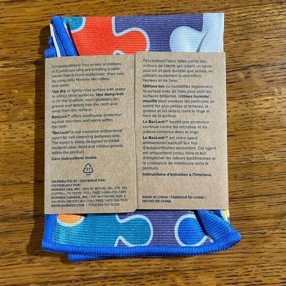 Norwex Window Cloth Puzzle Pieces Limited Edition NWT - Picture 4 of 11